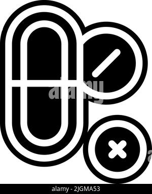 Allergien Drogenallergie Symbol . Stock Vektor