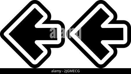 Doppelsymbol mit Pfeil . Stock Vektor