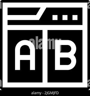 Copywriting ab Testing Symbol . Stock Vektor