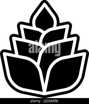 Blumen Heliconia Symbol . Stock Vektor
