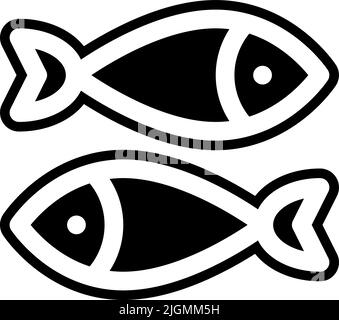 Lebensmittelgeschäft Fisch Symbol . Stock Vektor