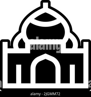 Holi taj mahal Ikone . Stock Vektor