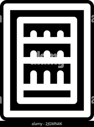 Symbol für Mikrobiologie-Kühlschrank . Stock Vektor