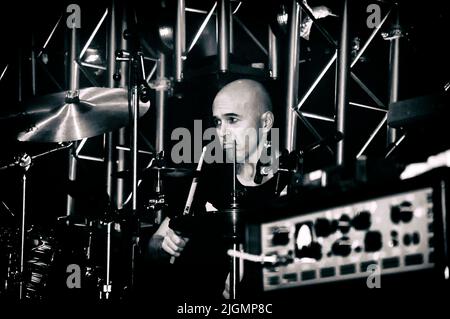 Die Rockband Las Pelotas in einer Live-Show in Argentinien Stockfoto