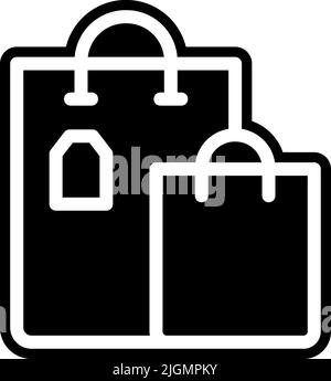 Verkauf Einkaufstaschen Symbol . Stock Vektor