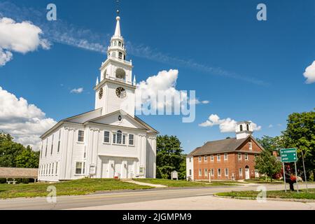 Die erste Kongregationskirche in Hancock, New Hampshire Stockfoto