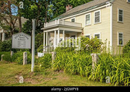 The Fitzwilliam, New Hampshire Public Library Stockfoto