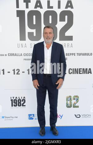 Rom, Italien. 11.. Juli 2022. Marco Tardelli besucht den blu-Teppich des Films Italia 1982 Una storia azzurra im Maxxi Museum. Kredit: SOPA Images Limited/Alamy Live Nachrichten Stockfoto