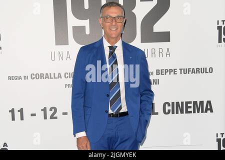 Rom, Italien. 11.. Juli 2022. Giuseppe Bergomi besucht den blu-Teppich des Films Italia 1982 Una storia azzurra im Maxxi Museum. (Foto: Mario Cartelli/SOPA Images/Sipa USA) Quelle: SIPA USA/Alamy Live News Stockfoto