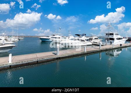 Mexiko, Marina und Yacht Club in Veracruz Heroica am Golf von Mexiko. Stockfoto