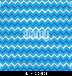 Nahtloses Zickzackmuster, Zickzackmuster, Zickzackmuster, Hintergrund Stock Vektor