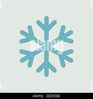 Blauer Schneeflocke Symbolvektor isoliert Stock Vektor