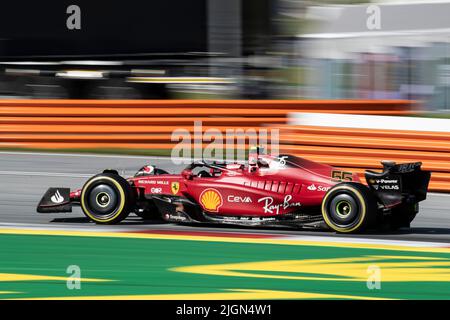 Carlos Sainz fährt Ferrari während des Formel 1 AustrianGP im A1 Red Bull Ring Knittelfeld Rennen Stockfoto