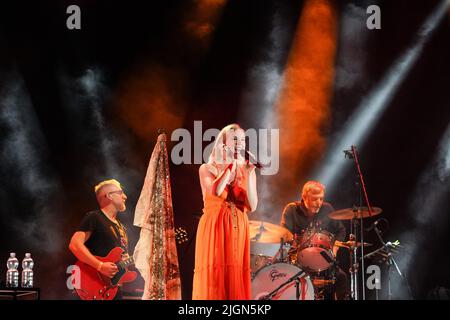 Perugia, Italien. 08.. Juli 2022. JOSS STONE 'NEVER FORGET MY LOVE' TOUR UMBRIA JAZZ 2022 08 LUGLIO 2022 ARENA SANTA GIULIANA PERUGIA During Umbria jazz2022, Musikkonzert in Perugia, Italien, Juli 08 2022 Credit: Independent Photo Agency/Alamy Live News Stockfoto