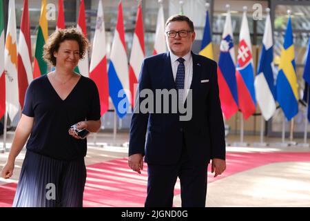 Brüssel, Belgien. 12.. Juli 2022. Zbynek Stanjura, Finanzminister, kommt am 12. Juli 2022 zu einer Ratsversammlung für Wirtschaft und Finanzen (ECOFIN) nach Brüssel, Belgien. Kredit: ALEXANDROS MICHAILIDIS/Alamy Live Nachrichten Stockfoto