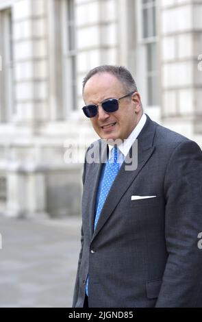 Michael Ellis QC MP - Minister für das Kabinett, Generalzahler - verlässt das Kabinett in Whitehall, 11.. Juli 2022 Stockfoto