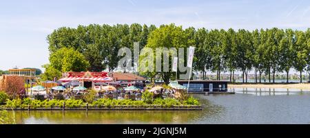 Almere, Niederlande - Juni 15: Food Districtiat Floriade Expo 2022 wachsende grüne Städte in Almere Amsterdam, Niederlande Stockfoto