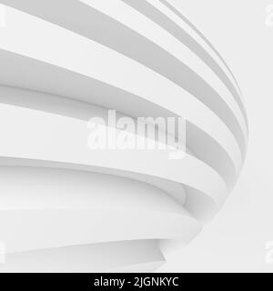 3D White Abstract Architecture Hintergrund Stockfoto