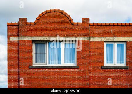 Fassade eines Hauses in Westflandern, Belgien Stockfoto