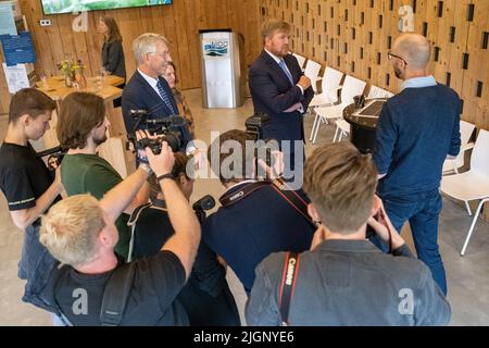 Niederlande, Wageningen am 2022-07-07. König Willem-Alexander aus den Niederlanden besucht das niederländische Umweltforschungsinstitut NIOO-KNAW. Photograp Stockfoto