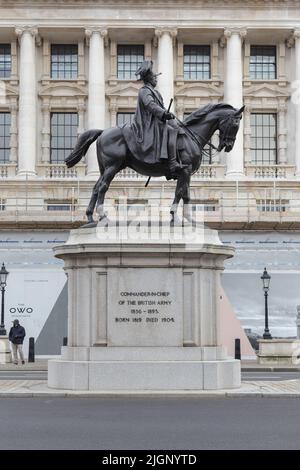 Reiterstatue von George, Herzog von Cambridge, Oberbefehlshaber der britischen Armee, London, Großbritannien Stockfoto