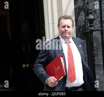 London, Großbritannien. 12.. Juli 2022. Mark Spencer verlässt eine Kabinettssitzung in der Downing Street London 10. Kredit: Ian Davidson/Alamy Live Nachrichten Stockfoto