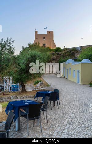 Torre Truglia Tower, Sperlonga, Latium, Italien, Europa Stockfoto