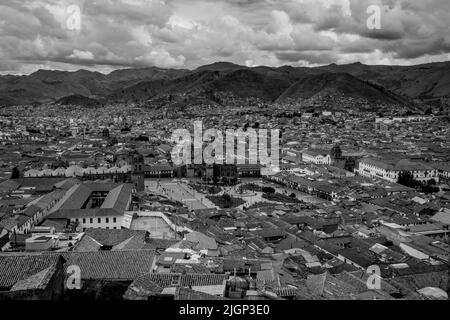 Die Skyline Der Stadt Cusco, Provinz Cusco, Peru. Stockfoto