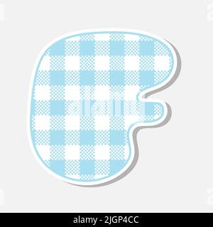 Patchwork handgezeichnete Textilschrift. Niedliche Textilschrift für Scrapbook- oder Collagendesign. Patchwork Alphabet Buchstaben für deine Dekoration mit verworrenen Mustern. Stock Vektor