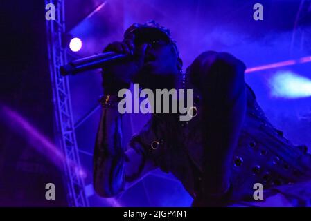 Rom, Italien. 11.. Juli 2022. Yves Tumor im Konzert beim Villa Ada Festival 2022 in Rom. (Foto: Roberto Bettacchi/Pacific Press) Quelle: Pacific Press Media Production Corp./Alamy Live News Stockfoto