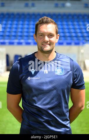 Karlsruhe, Deutschland. 12.. Juli 2022. Fotosession Karlsruher SC, Teamfoto und Portraits im BBBank Wildpark. Quelle: Uli Deck/dpa/Alamy Live News Stockfoto