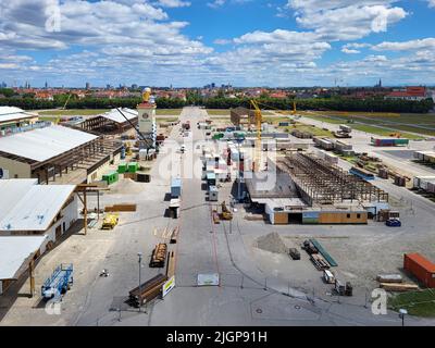 MÜNCHEN, DEUTSCHLAND - JULI 12: München bereitet sich auf das erste Oktoberfest seit der Coronavirus-Pandemie am 12. Juli 2022 in München vor. München Stockfoto