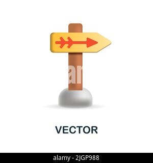 Vektorsymbol in 3D. Farbige Illustration aus der kreativen Paketkollektion. Creative Vector Icon für Webdesign, Vorlagen, Infografiken und mehr Stock Vektor