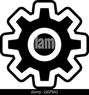 Basic ui Zahnradsymbol . Stock Vektor