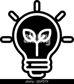 Ökologie Energiesparen Symbol . Stock Vektor