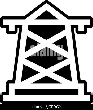 Elektriker Werkzeuge und Elemente Turm Symbol . Stock Vektor