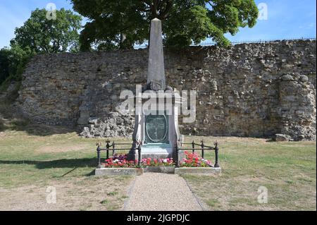 Burenkriegsdenkmal für die alten Jungen der Tonbridge-Schule, die ihr Leben für das britische Imperium hingaben. Stockfoto