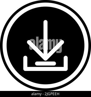 Symbol für den Download des wesentlichen Elements . Stock Vektor