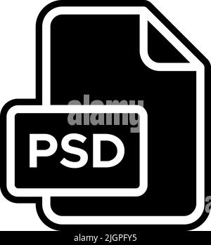 Dateien psd-Symbol . Stock Vektor