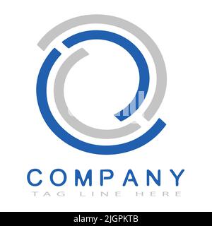 Einfaches Logo, Firmenlogo, Logo, Logo-Design, Logo-Erstellung, Strichkunst, Linienlogo Stock Vektor