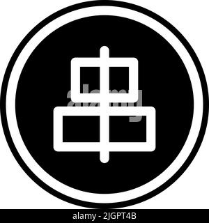 Symbol für die Ausrichtung der Benutzeroberfläche . Stock Vektor