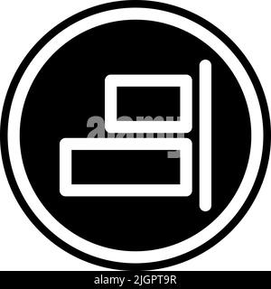 Symbol für die Ausrichtung der Benutzeroberfläche . Stock Vektor