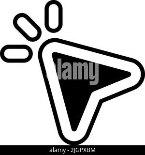 Maus-Clicker-Symbol der Benutzeroberfläche . Stock Vektor