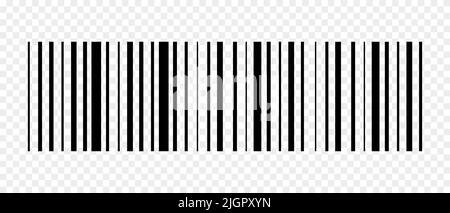 Realistischer Barcode. Barcode-Symbol. Vektordarstellung auf transparentem Hintergrund isoliert Stock Vektor