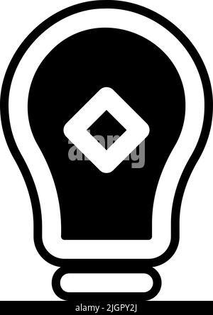 Symbol für Glühlampe der Benutzeroberfläche . Stock Vektor