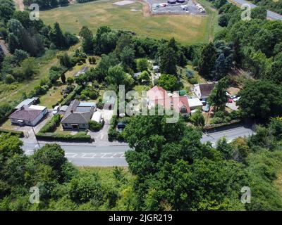 Luftaufnahme von Landhäusern in Hertfordhsire Stockfoto