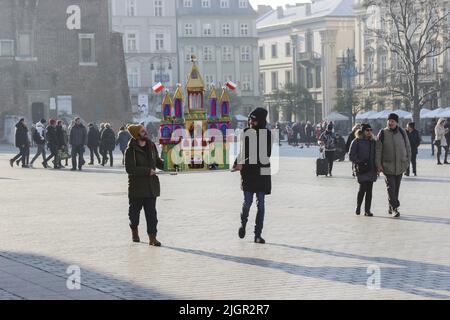 Jährliche Nativity Szenen Contest, Krakau, Polen. Stockfoto