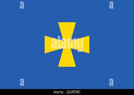 Flagge des POLTAWA-GEBIETS, UKRAINE Stock Vektor