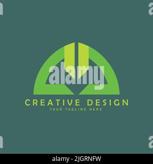 CC Letter Logo Design. Kreatives Design Buchstaben in grüner Farbe. Kreatives Design Illustration Vorlage Logo Symbol Stock Vektor