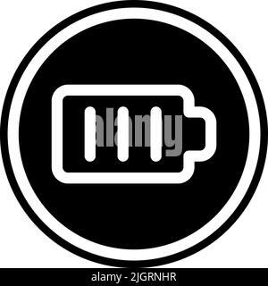 Batteriesymbol für die grundlegende Benutzeroberfläche. Stock Vektor